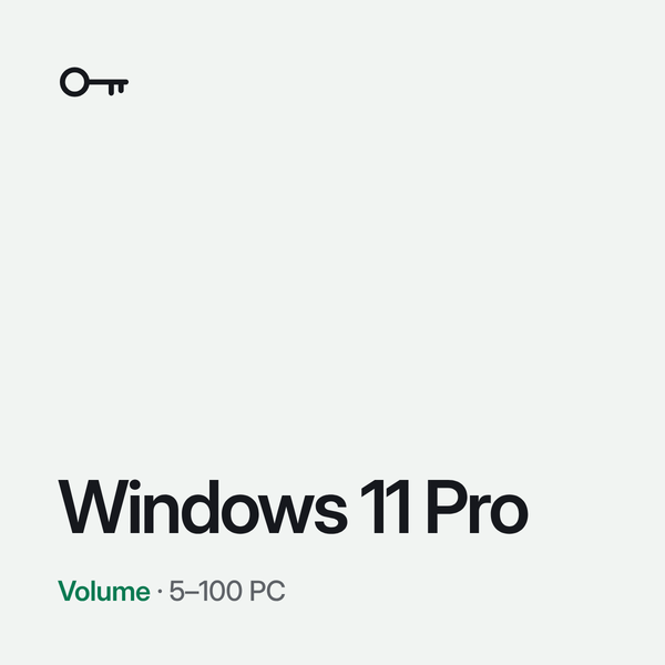 Windows 11 Pro – Volyymilisenssi (5–100 tietokonetta)